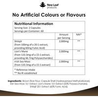 New Leaf Shilajit, Sea Moss & Lions mane Capsules